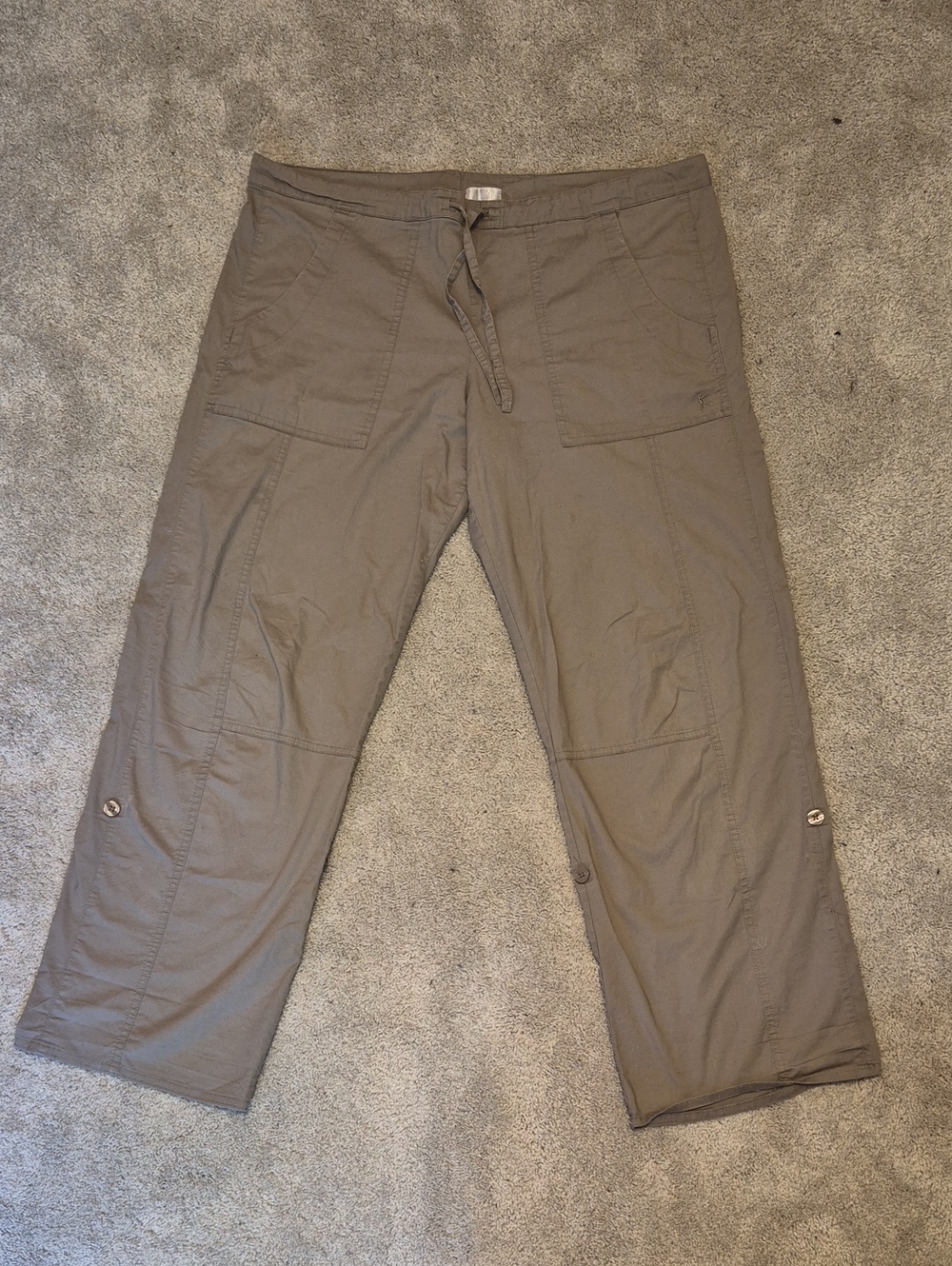 Danskin Now Men's Cargo Drawstring Pants - Taupe